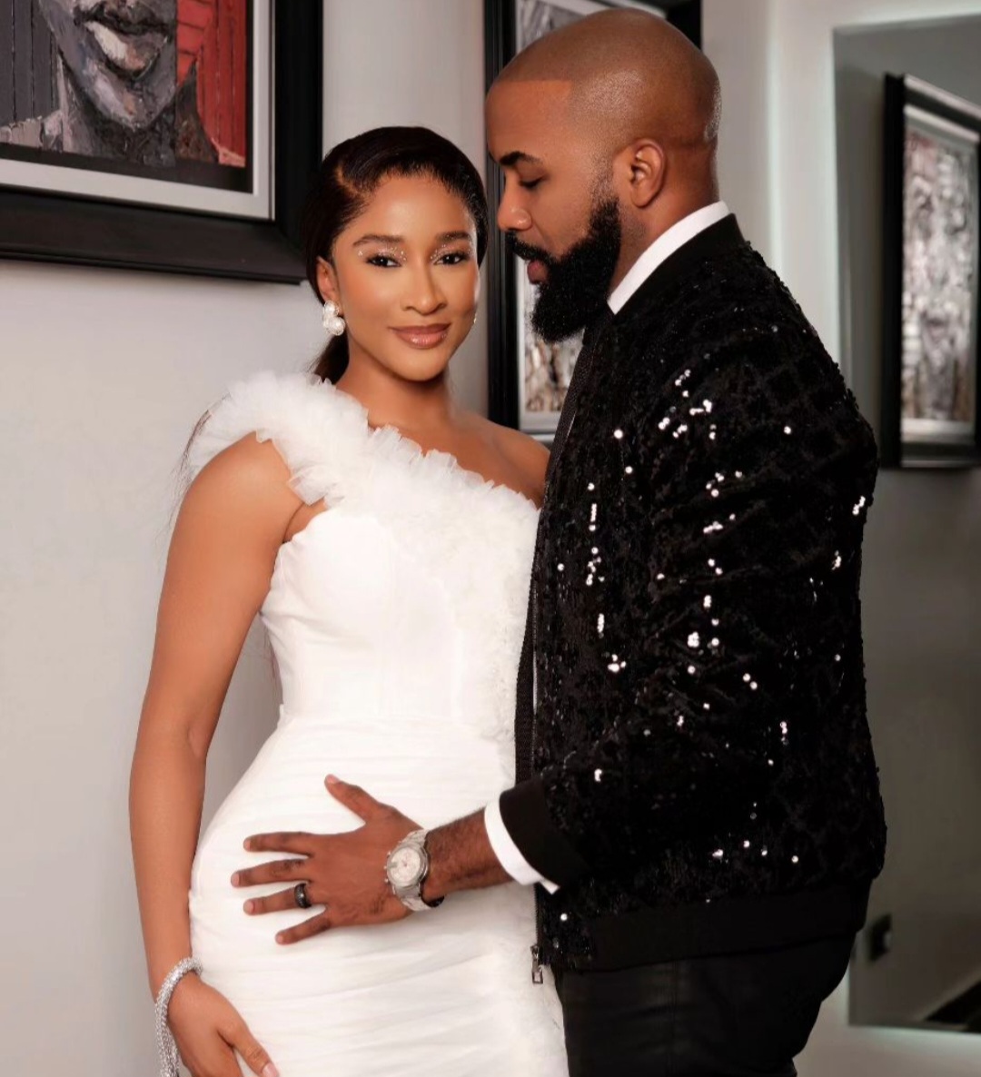 “After Jesus, Na You!” – Adesua Etomi Hails Banky W As Her Greatest Gift
