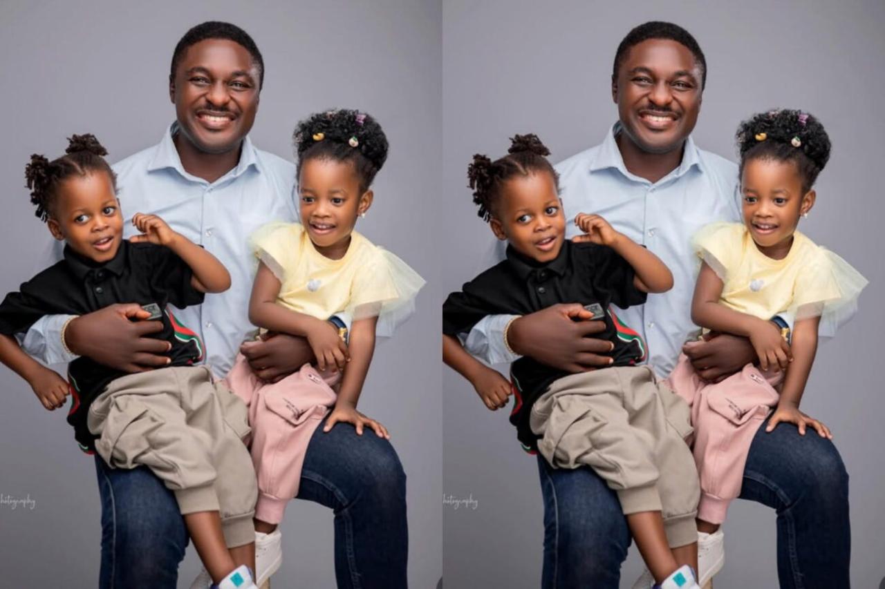 “Happy Birthday To Us!” – Adeniyi Johnson Celebrates Special Day With His Twins