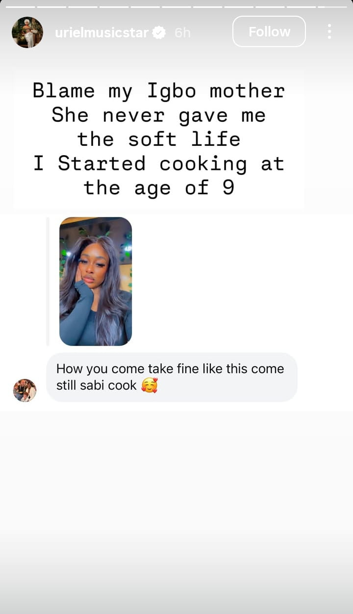“No Soft Life Here!” – Uriel Oputa Playfully Calls Out Her Igbo Mum After Fan’s Sweet Compliment