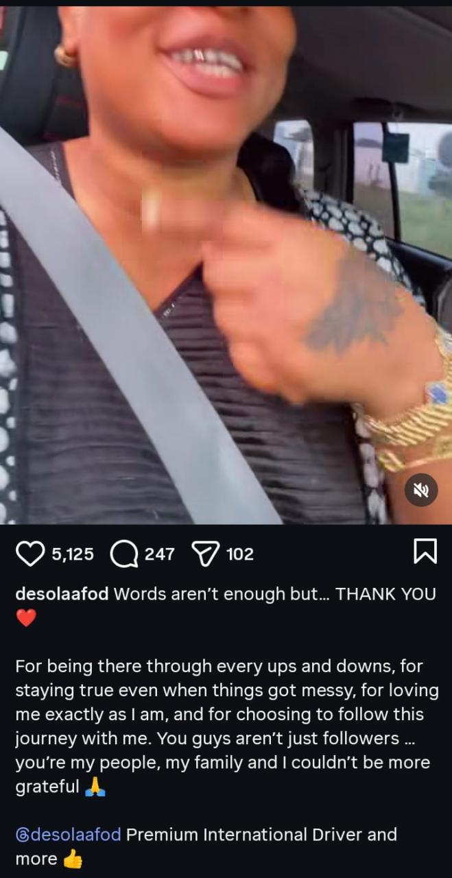 “It’s My Life, My Rules!” – Desola Afod Shades Haters & Celebrates Fans With Emotional Note
