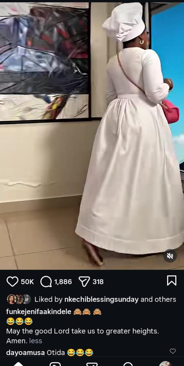 Funke Akindele Soars High, Wins TikTok’s ‘Holy Spirit’ Trend
