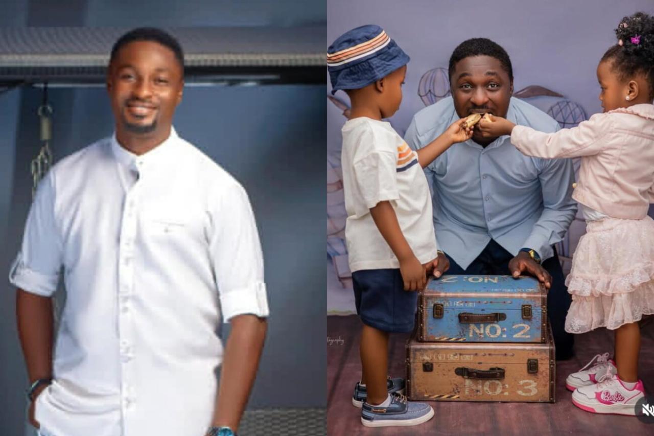 “I’ve Started Eating the Fruit of My Labour!” – Adeniyi Johnson Celebrates Birthday with Twins
