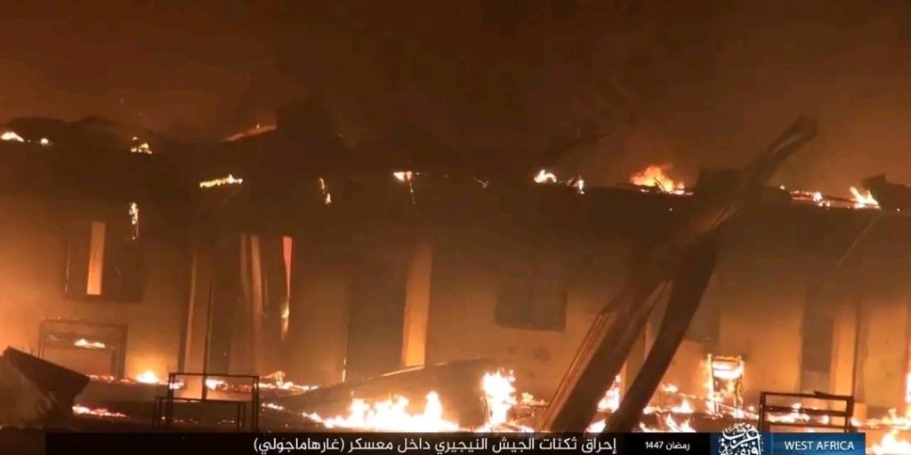 20-Minute Battle! Islamic State West Africa Province Storms Army Camp In Adamawa, Vehicles Burned