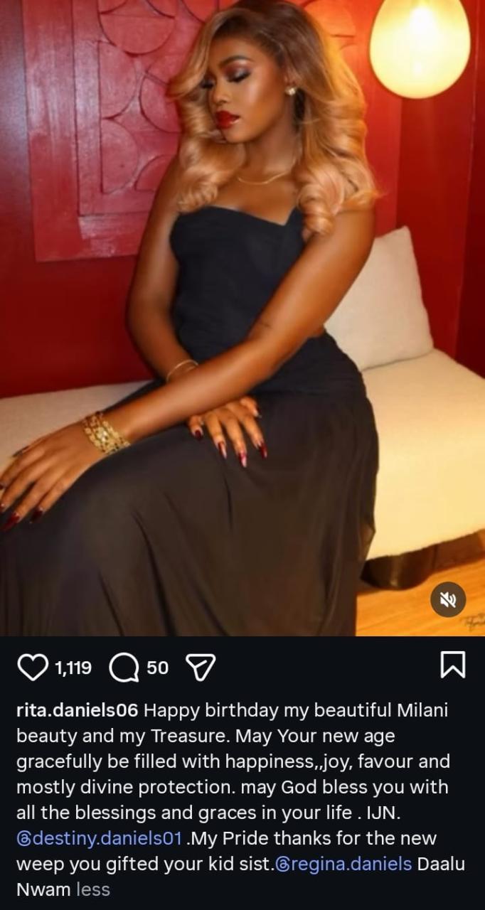 “My Pride!” – Rita Daniels Breaks Silence After Regina’s Jaw-Dropping Birthday Surprise