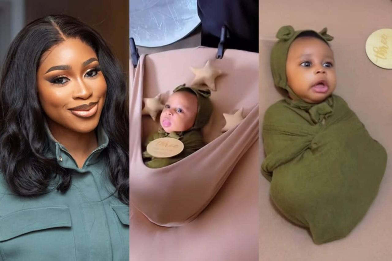 “Coolest 3-Month-Old Alive!” – Yetunde Barnabas Melts Hearts With Son’s First Photoshoot (Video)