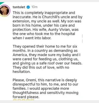 “That’s NOT Churchill!” – Tonto Dikeh Fires Back Over Viral Birthday Hug Drama