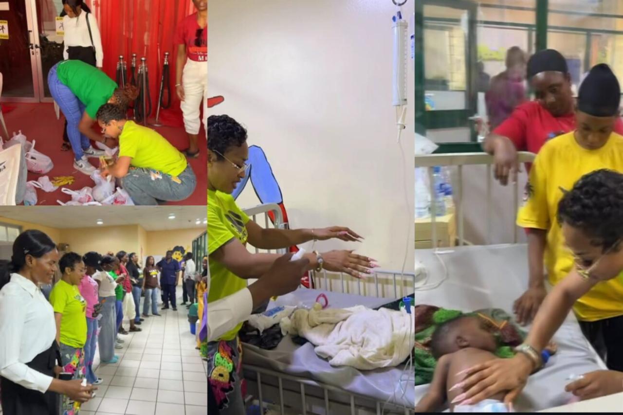 Tonto Dikeh Shines Bright: Visits National Hospital Abuja, Prays for Sick, Gives Gifts & Cash