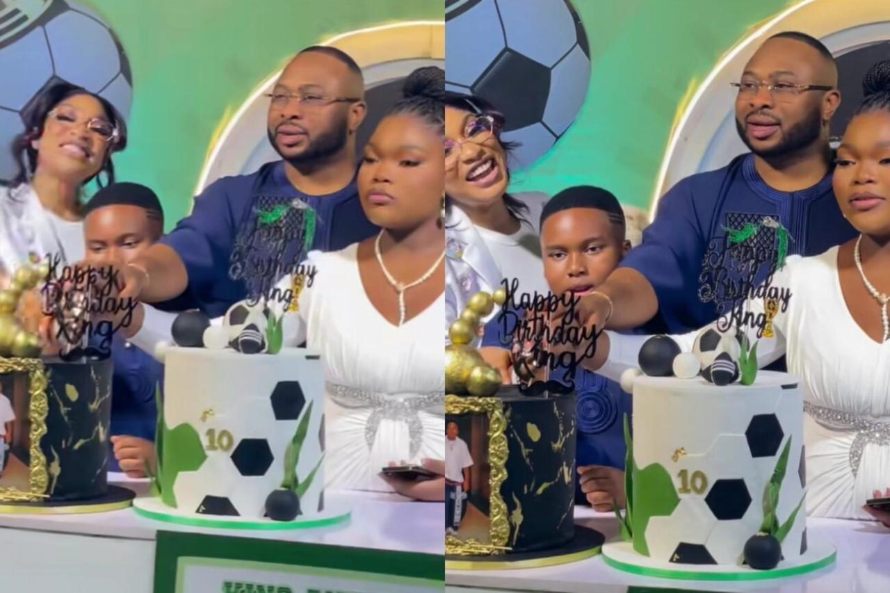 “We Did Great!” – Tonto Dikeh & Ex Churchill Serve Co-Parenting Goals at Son’s 10th Birthday Bash