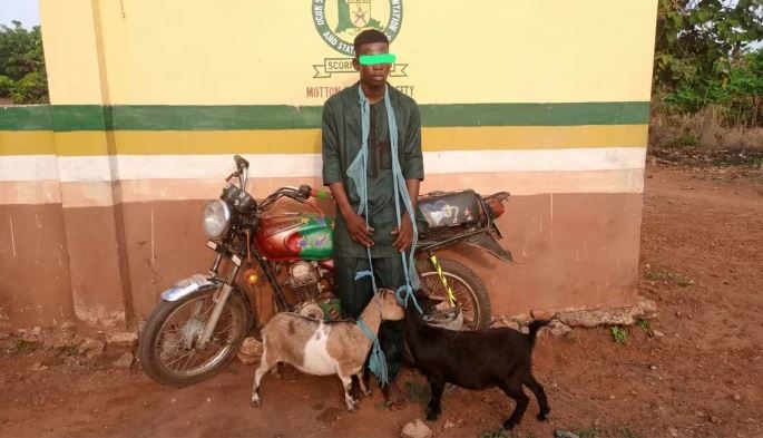 “From Patrol To Pulpit!” – Ogun State Community Social Orientation and Safety Corps Arrests Man At Baby Naming Over Alleged Goat Theft