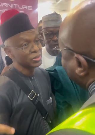“Write Me Officially!” — El-Rufai Confronts Security Operatives in Airport Showdown