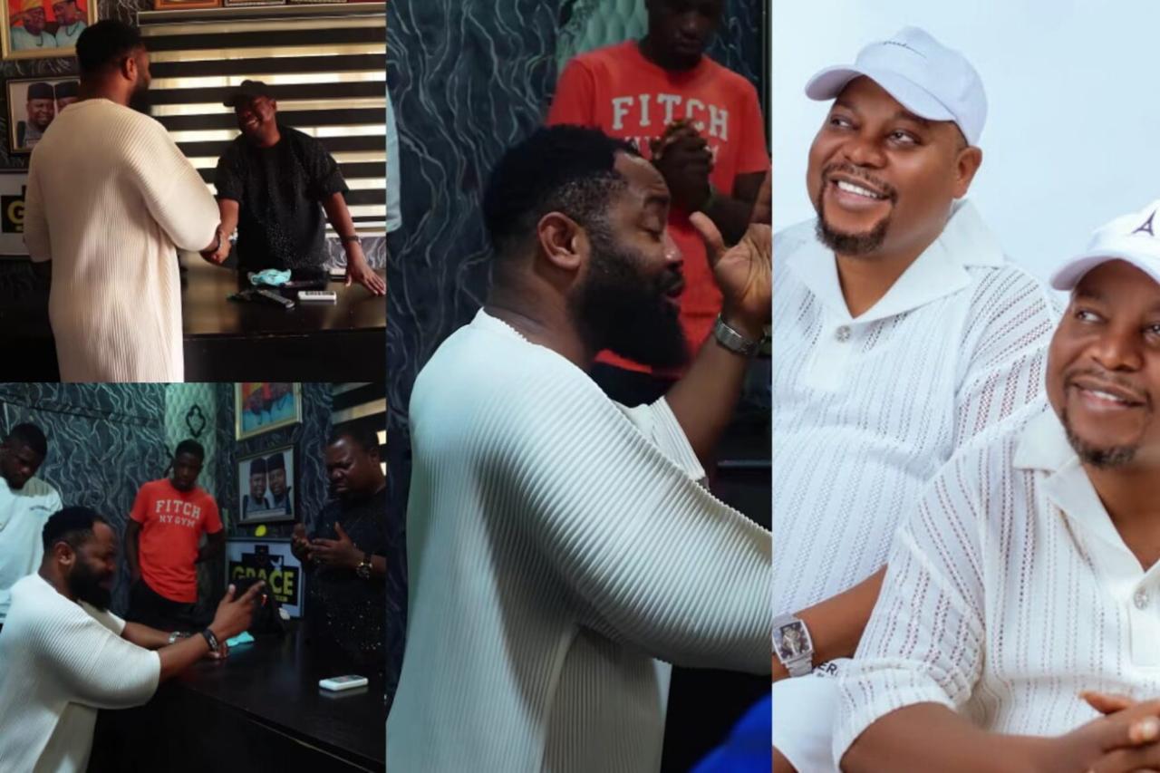 Tears & Prayers: Woli Arole Visits Late Taiwo Adegbodu’s Family