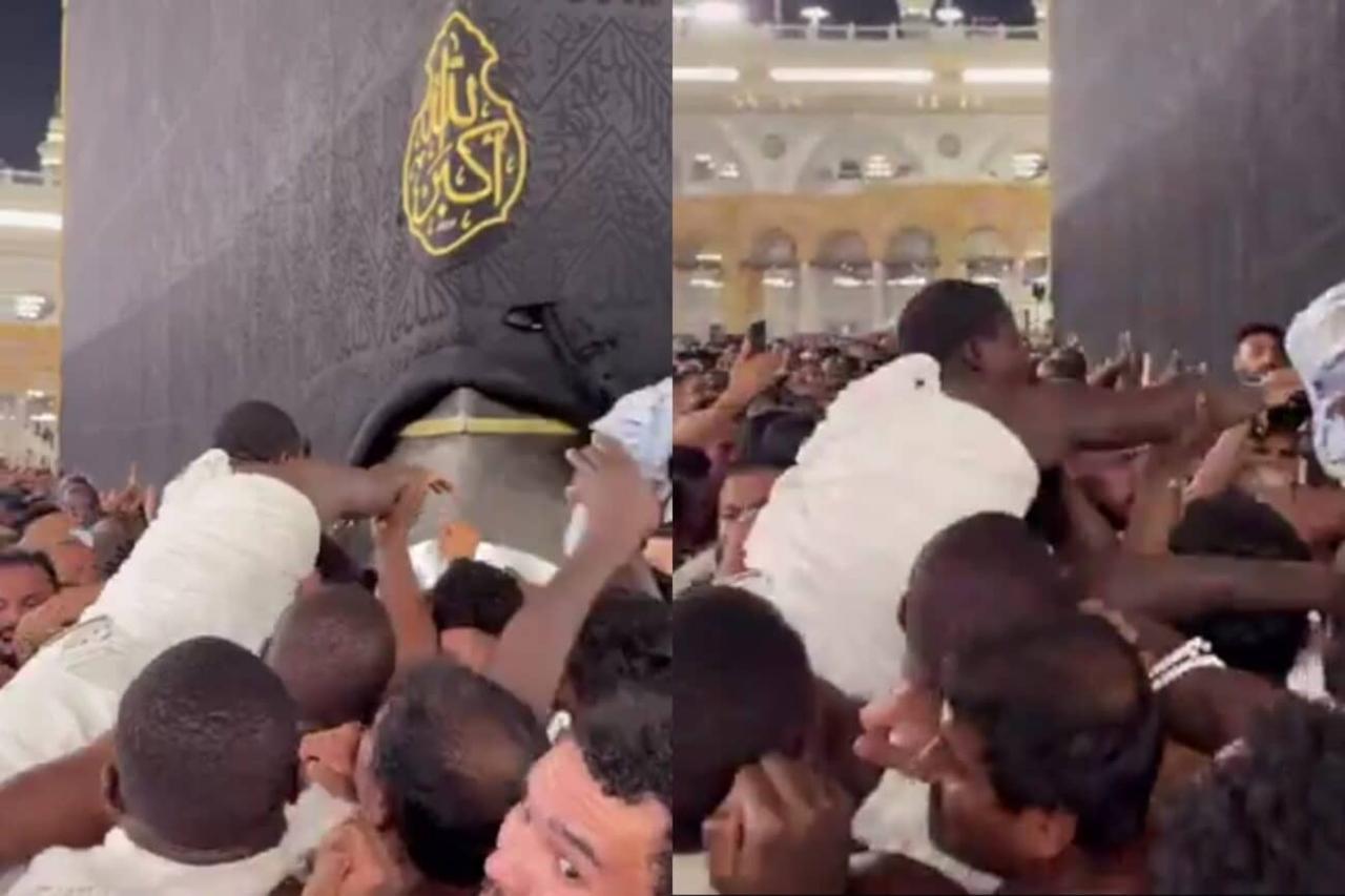 Drama in Mecca: Asake Struggles to Reach the Sacred Black Stone, Moment With Saudi Police Sparks Buzz (Video)