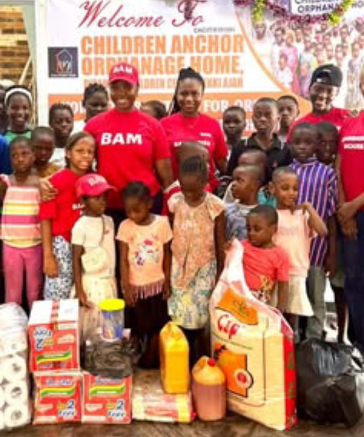 “Heaven’s Treasures” — Bamike Olawunmi Adenibuyan (Bambam) Celebrates Daughters at Orphanage — Fans Notice Teddy A’s Absence