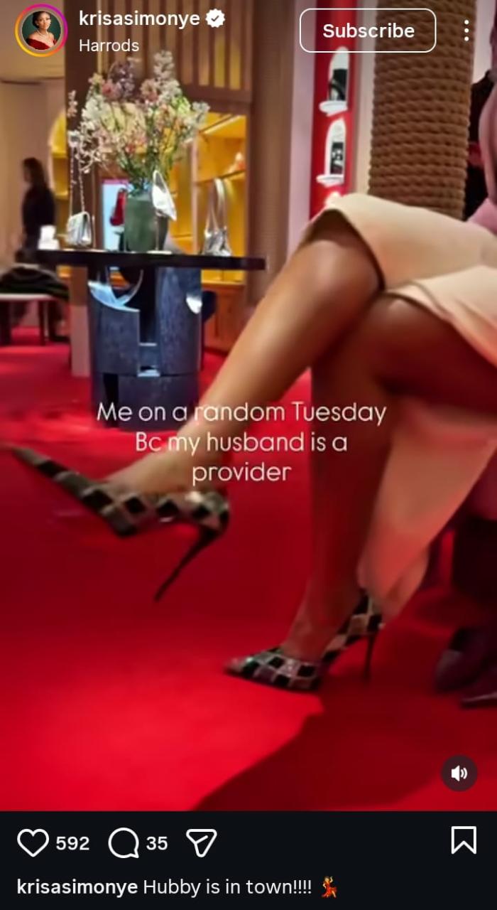 ‘My Hubby is a Provider!’ – Kris Asimonye Goes on Luxe Shopping Spree with Bovi’s Money and Shows Off Designer Haul