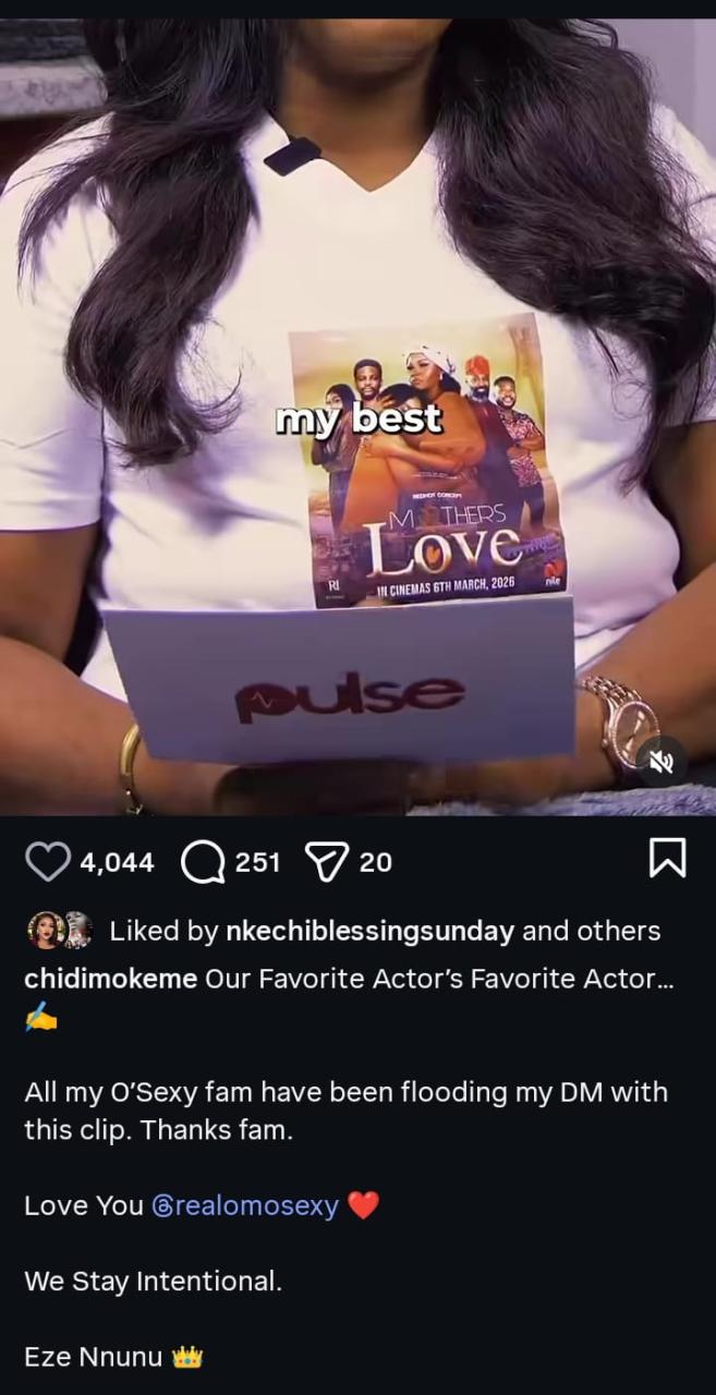 “Your Fave’s Fave!” – Omotola Jalade-Ekeinde Picks Chidi Mokeme… His Reaction Is PURE Class