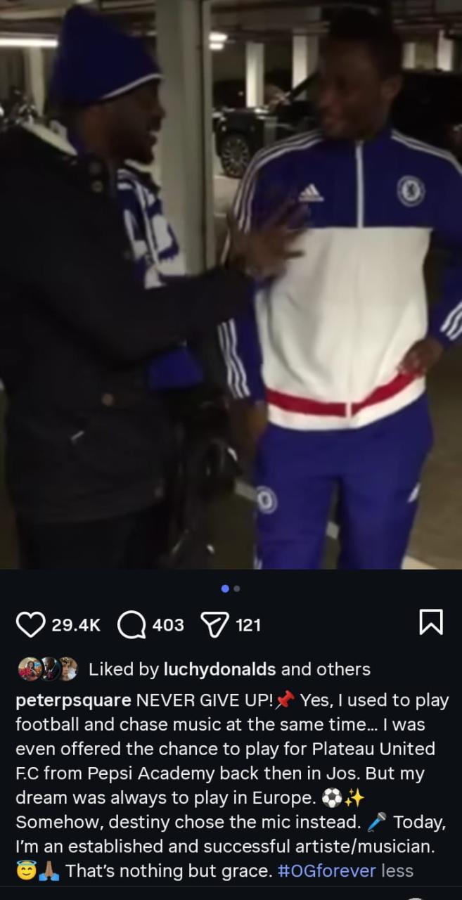 From Football Dreams to Music Glory! 🎤 Peter Okoye Reflects on Days with Mikel Obi & How Destiny Picked the Mic