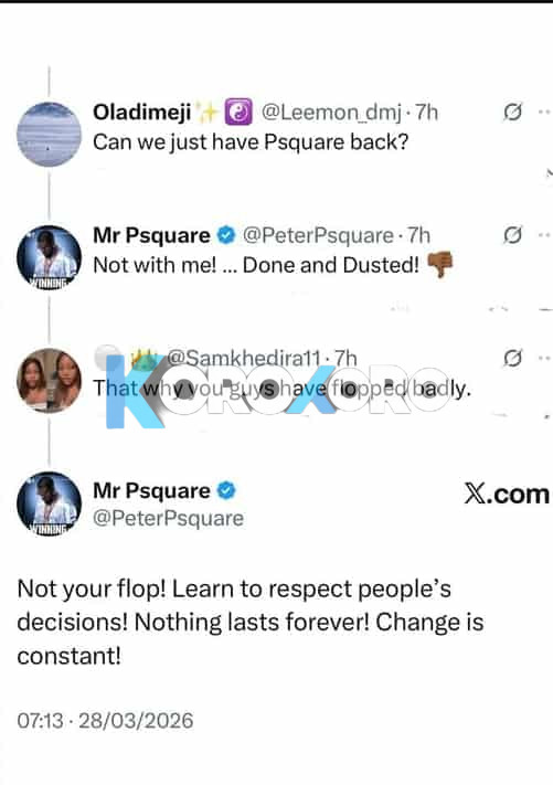 Psquare is Dead Forever! Peter Okoye Shuts Down Reunion Talk, Throws Shade at ‘Flop Era’ Critics