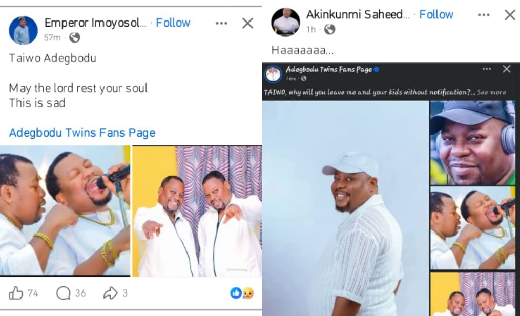 “This Weakens Me…” Muyiwa Ademola Breaks Down as Gospel Star’s Reported Death Shocks Fans
