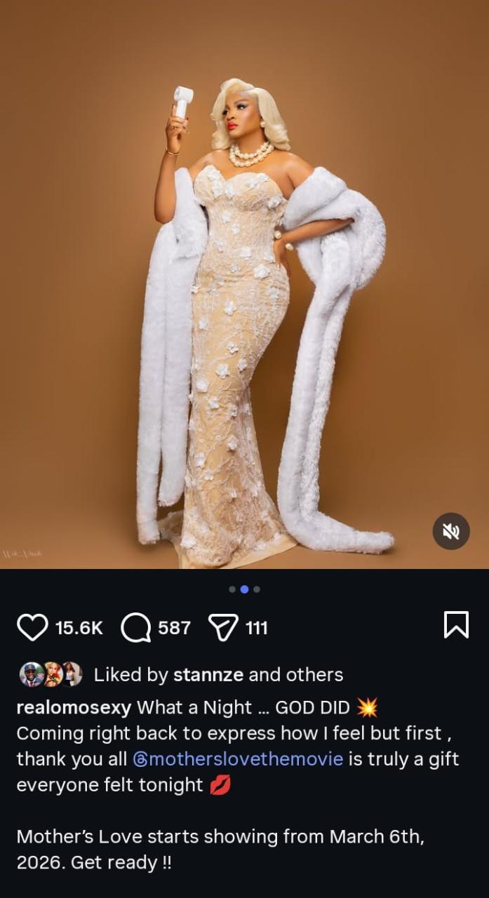 “God Did It!” – Omotola Ekeinde Overjoyed After Premiere of First Directorial Movie