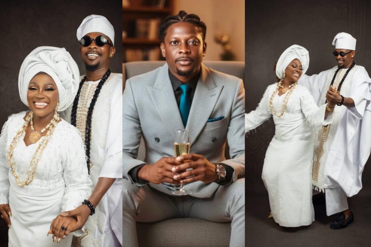 “God Did It” – Rotimi Salami Shares Sweet Photos with Wife Ahead of New Movie Premiere