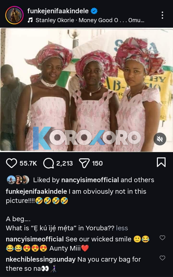 Funke Akindele in Total Denial Over Throwback Photo With Doris Simeon – Fans Can’t Stop Laughing