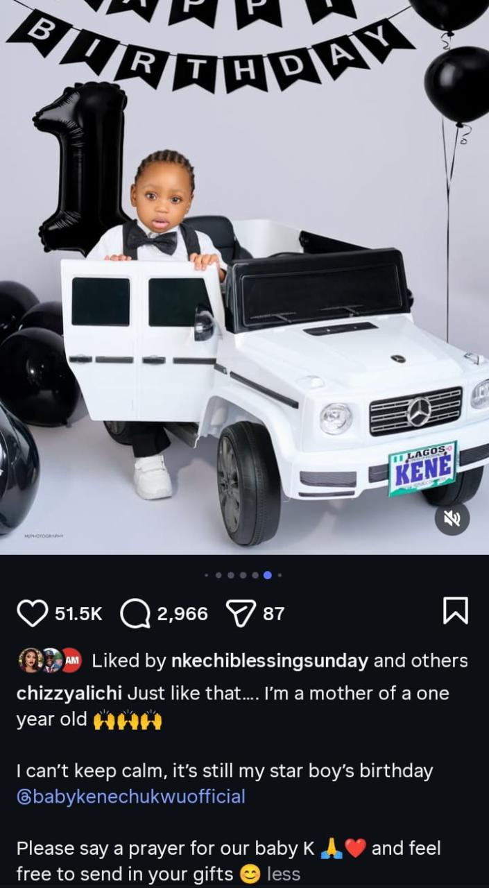 ‘I Can’t Keep Calm!’ — Chizzy Alichi Celebrates Son’s First Birthday, Calls for Prayers as She Reflects on Her New Life