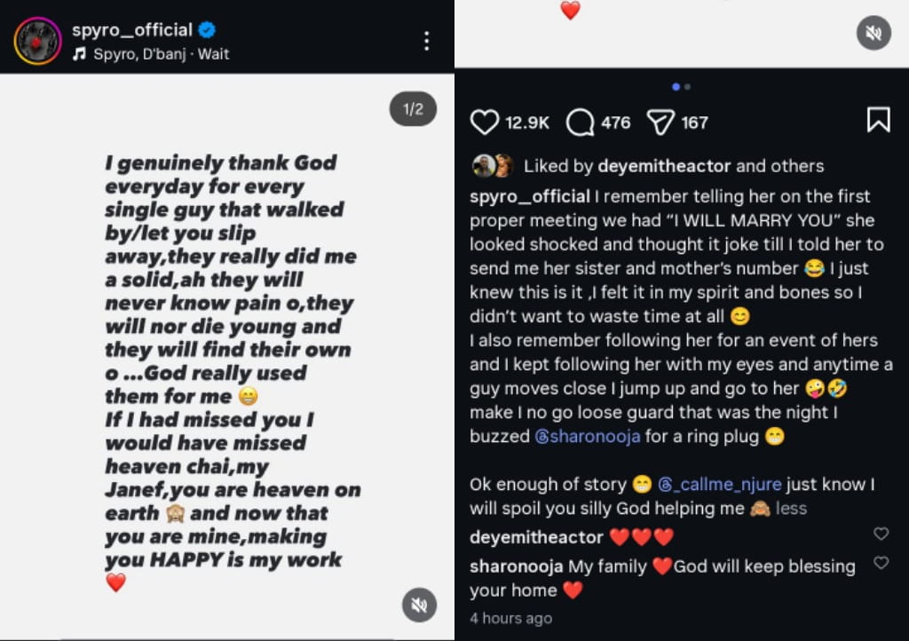 ‘I Would’ve Missed Heaven!’ – Spyro Showers Love on Wife, Thanks Ex Suitors