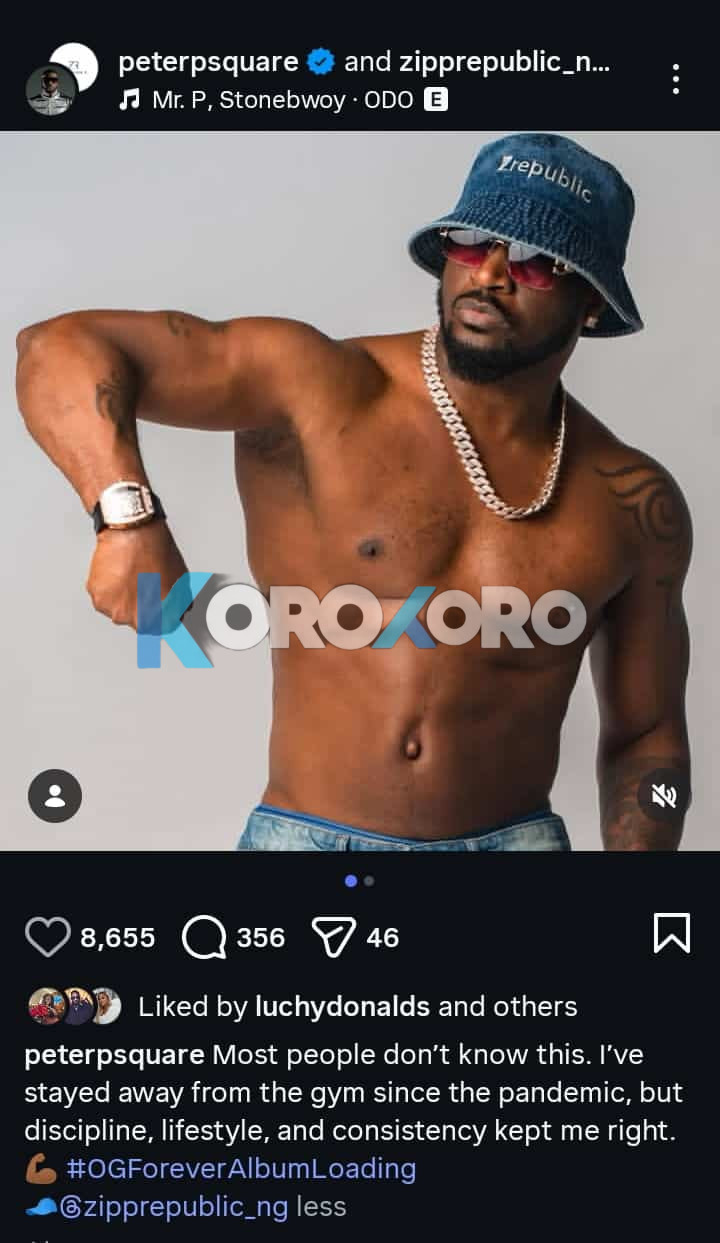 No Gym, No Problem: Peter Okoye Reveals How He Stays Ripped Without Hitting the Gym Since 2022