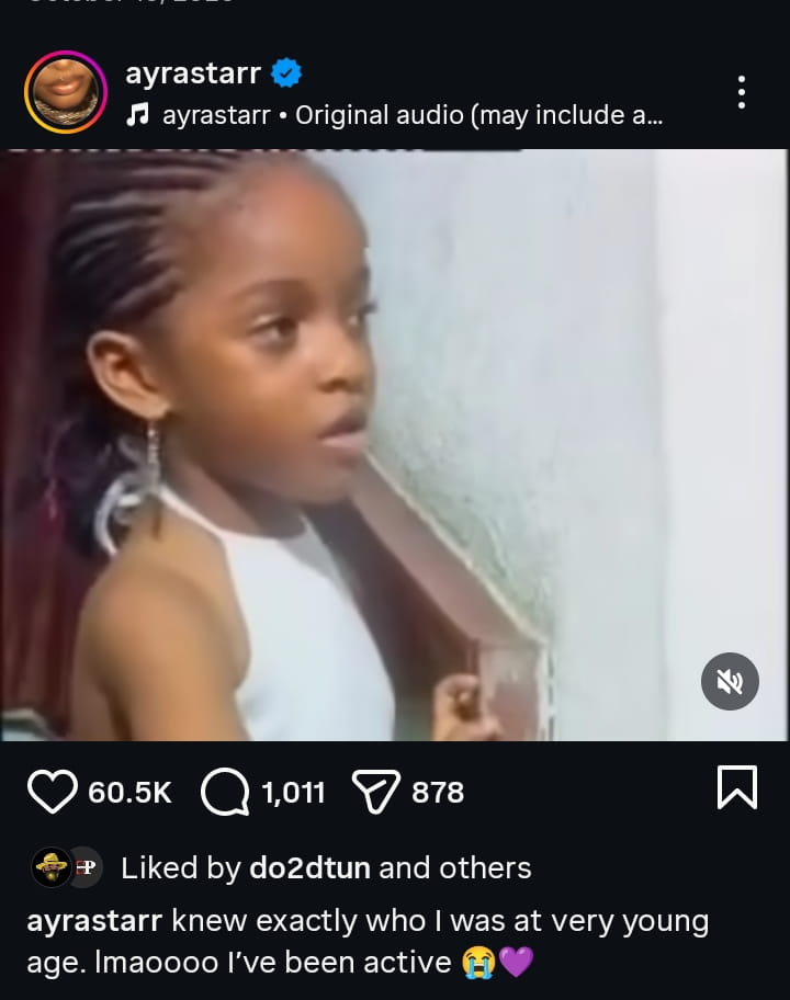 ‘I Knew Who I Was from Day One!’ — Ayra Starr Stuns Fans with Childhood Throwback Video