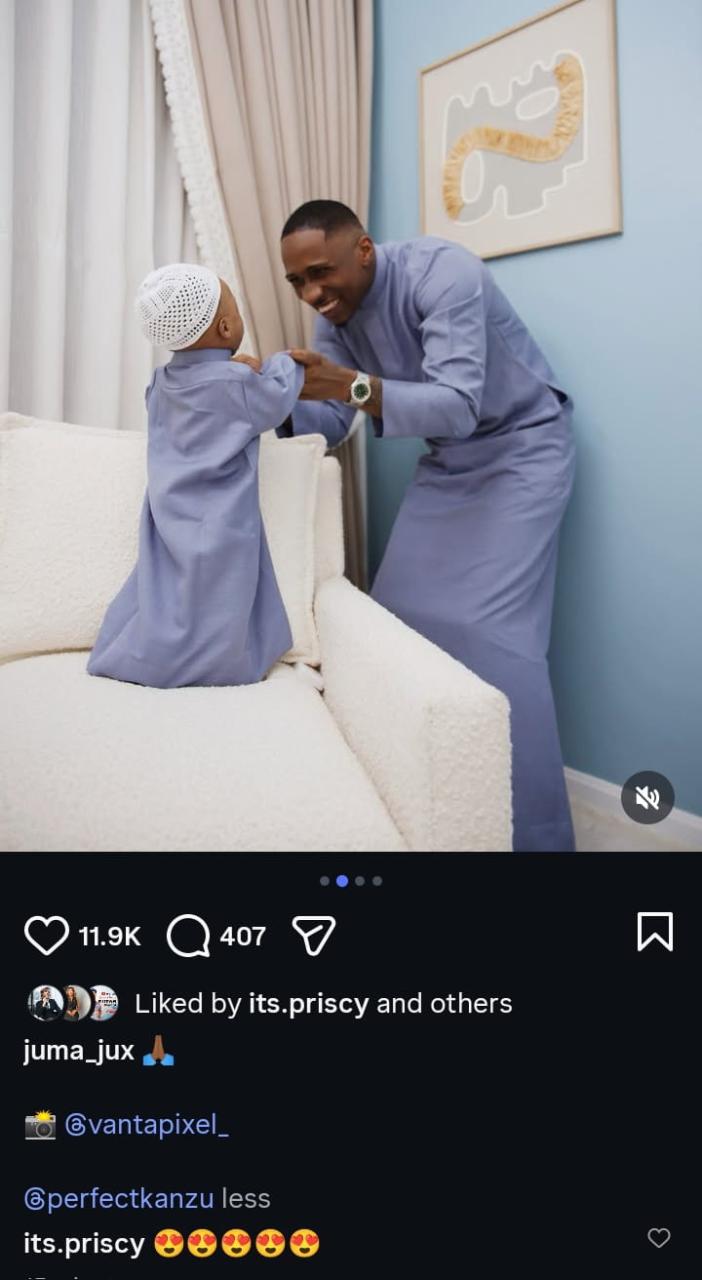 “The Internet Just Found Its Cutest Duo!” – Juma Jux & Son Rakeem’s Twinning Photos Break Hearts