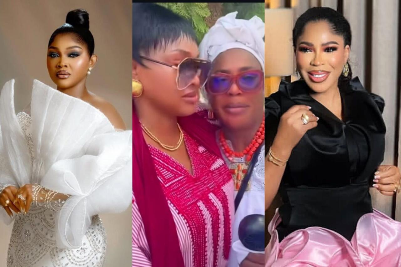 “I Know This Pain Too…” – Mercy Aigbe Breaks Down Consoling Faithia Williams at Her Mum’s Burial
