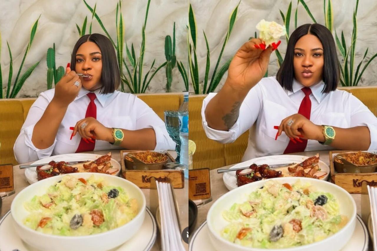 “Brunch With My Man” – Nkechi Blessing Teases Fans With Loved-Up Photos of Mystery Lover