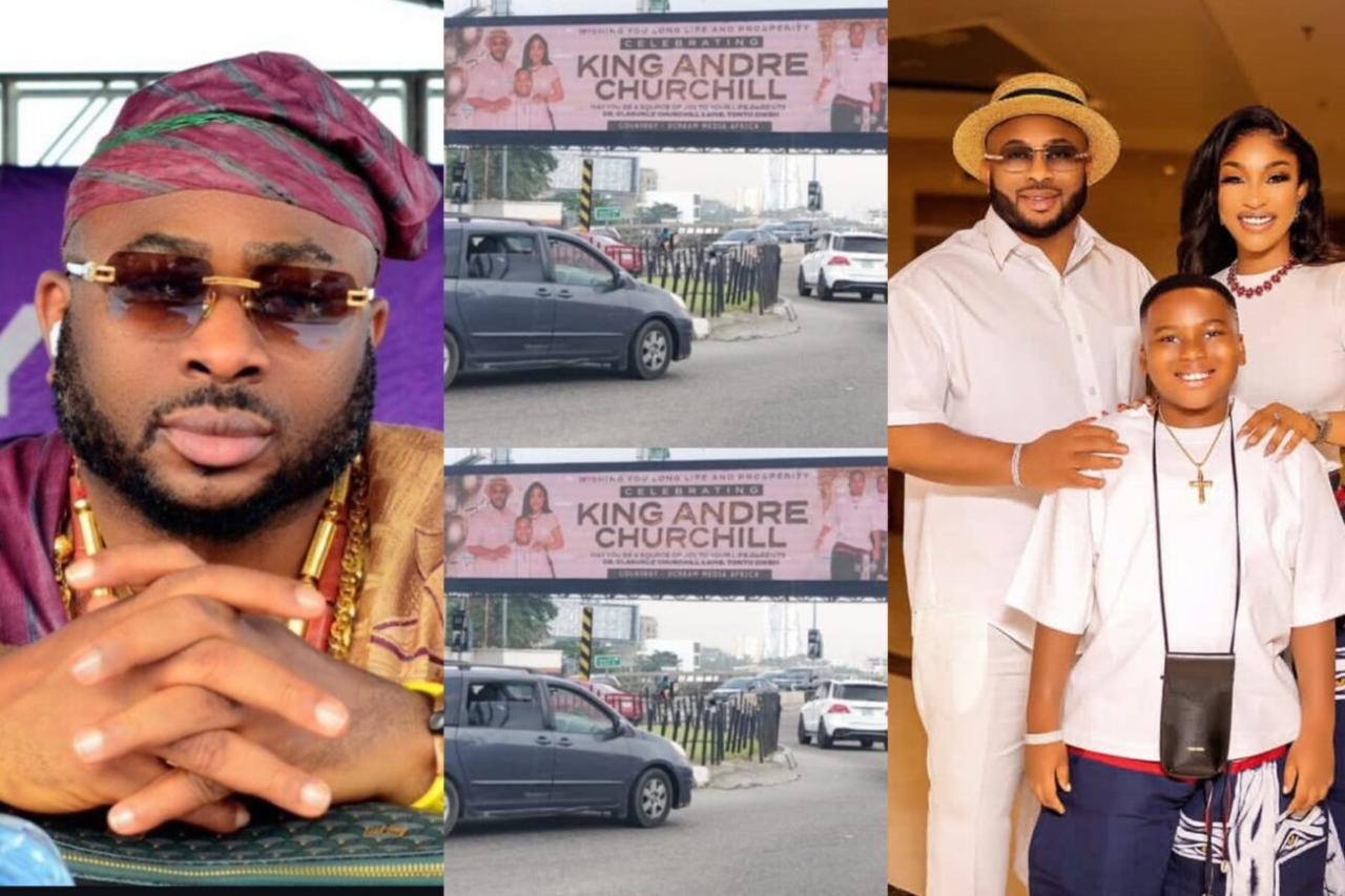 “I Didn’t Put It Up!” — Olakunle Churchill Clears Air on Viral Billboard with Tonto Dikeh