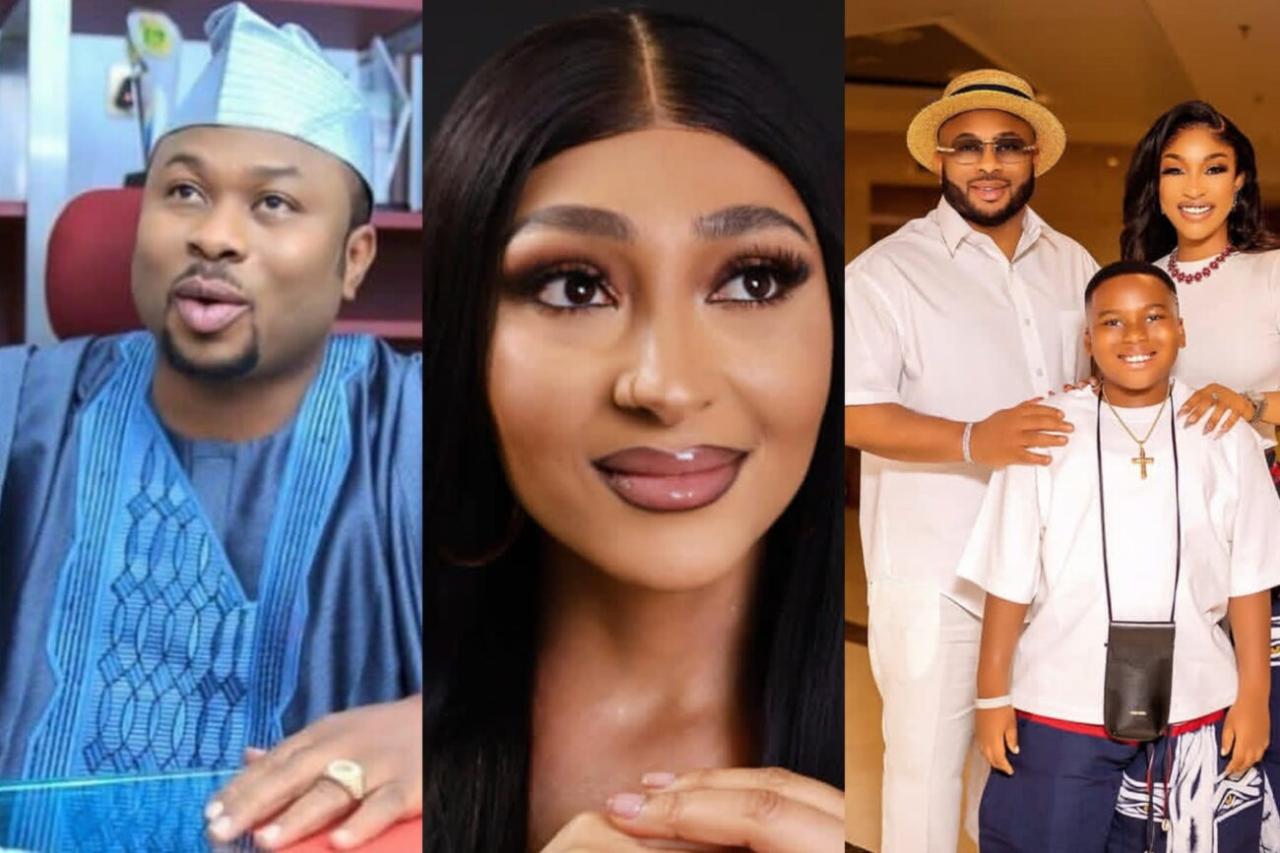 “Both of Them Are Still in Love?” — Olakunle Churchill Sparks Buzz with Billboard Featuring Tonto Dikeh and Son