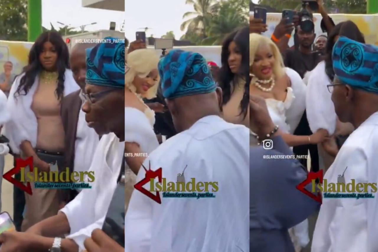 “COME MEET MY DAUGHTER!” – Power Moment as Omotola Jalade Ekeinde Links Princess to Olusegun Obasanjo at Glam Premiere
