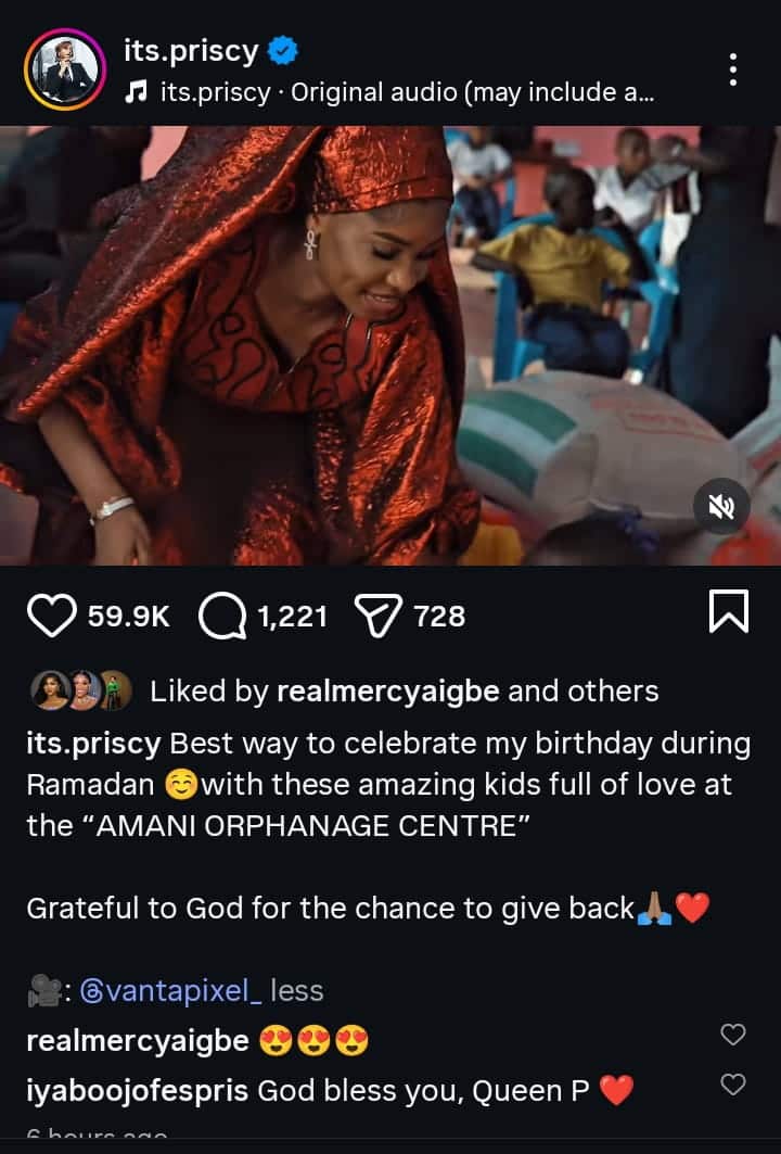 Priscilla Ojo Touches Hearts as She Celebrates 25th Birthday With Orphans in Tanzania