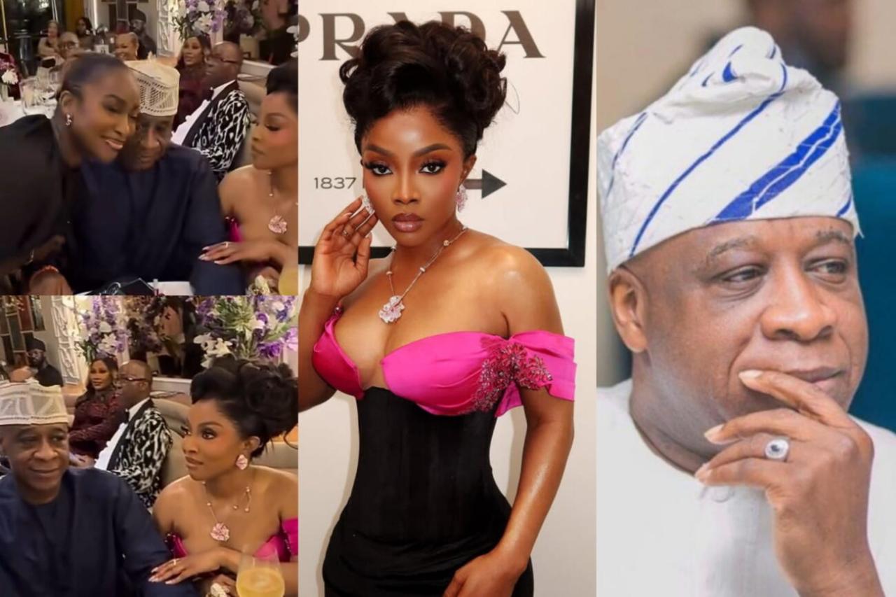 “That Stare!” – Viral Moment Between Toke Makinwa and Prince Segun Oniru Sparks Online Reactions