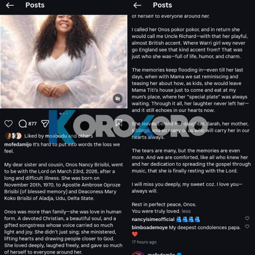 Nollywood and Gospel World in Tears: Onos Brisibi Dies at 55, RMD and Stars Mourn
