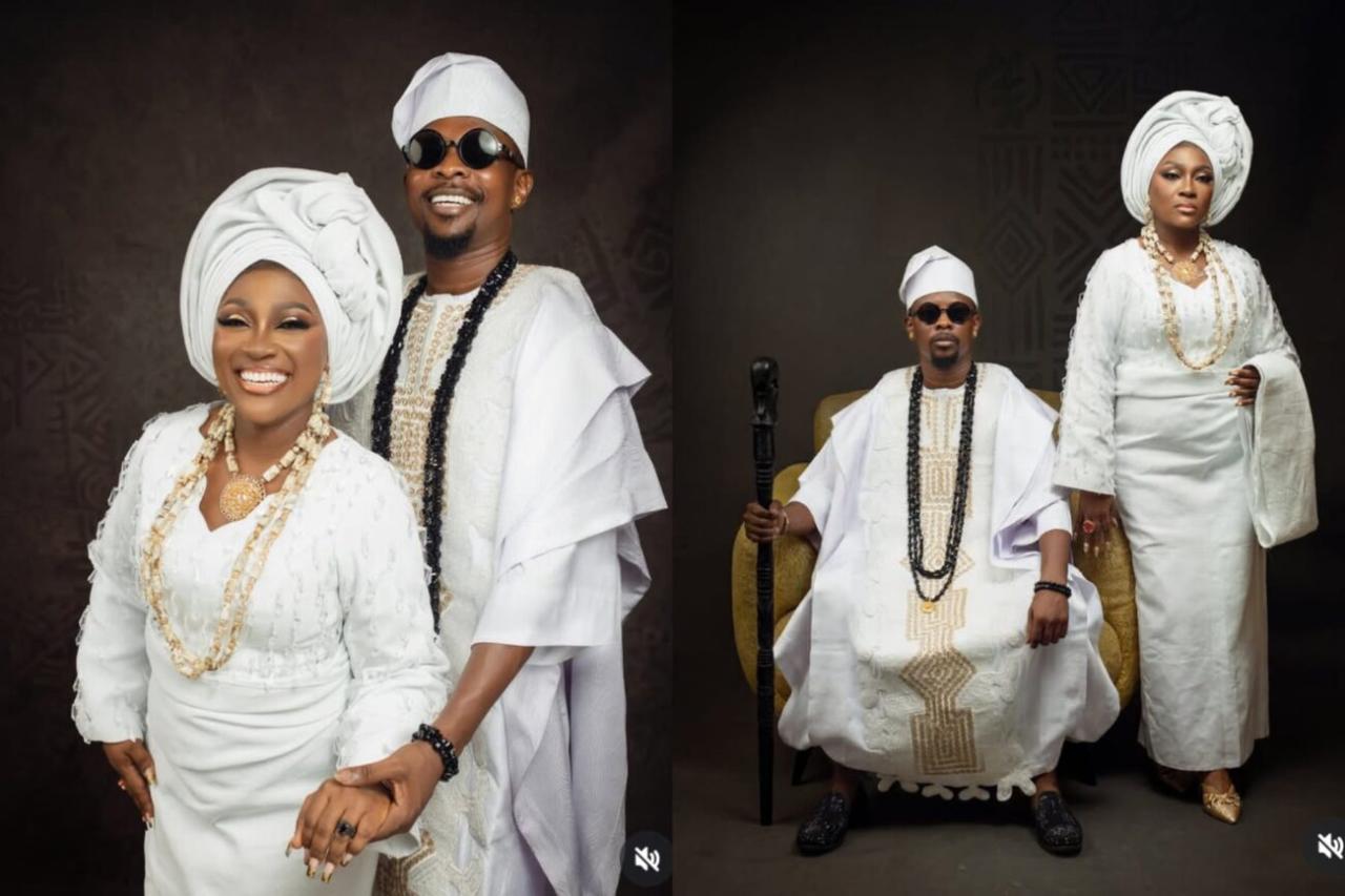 “God Did It” – Rotimi Salami Shares Sweet Photos with Wife Ahead of New Movie Premiere