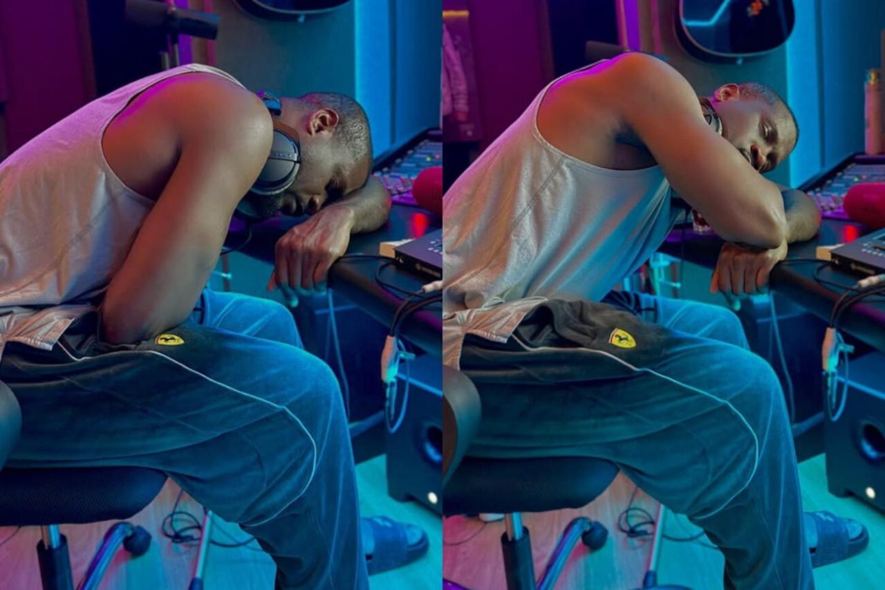 “Sacrifices Most People Don’t See” – Peter Okoye Caught Sleeping in Studio at 3AM as He Opens Up About His Grind