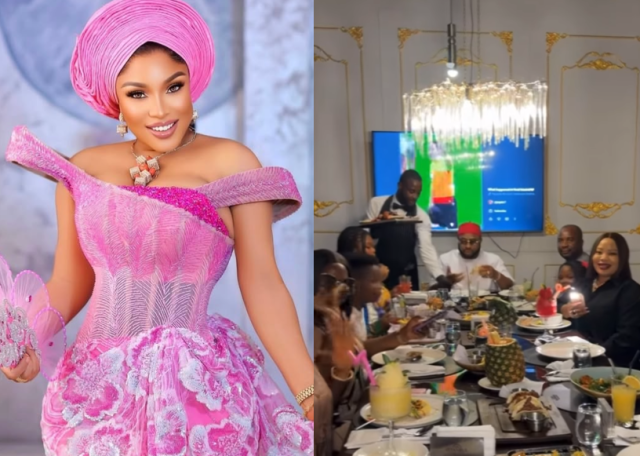 “Fans Go Wild! Tonto Dikeh Shares Cozy Family Dinner With Ex-Husband Churchill — Internet Starts Asking Questions