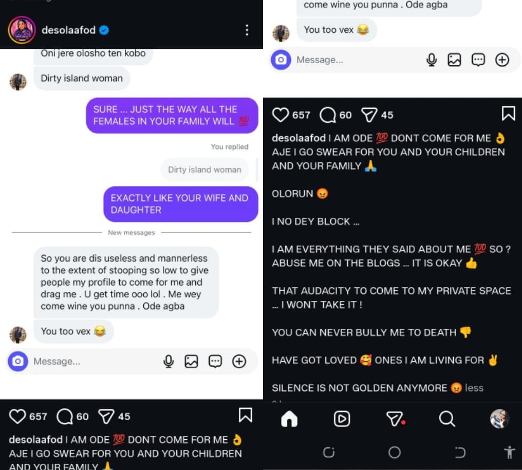 “You Can Never Bully Me to Death!” — Desola Afod Explodes at Troll Over Husband’s Name