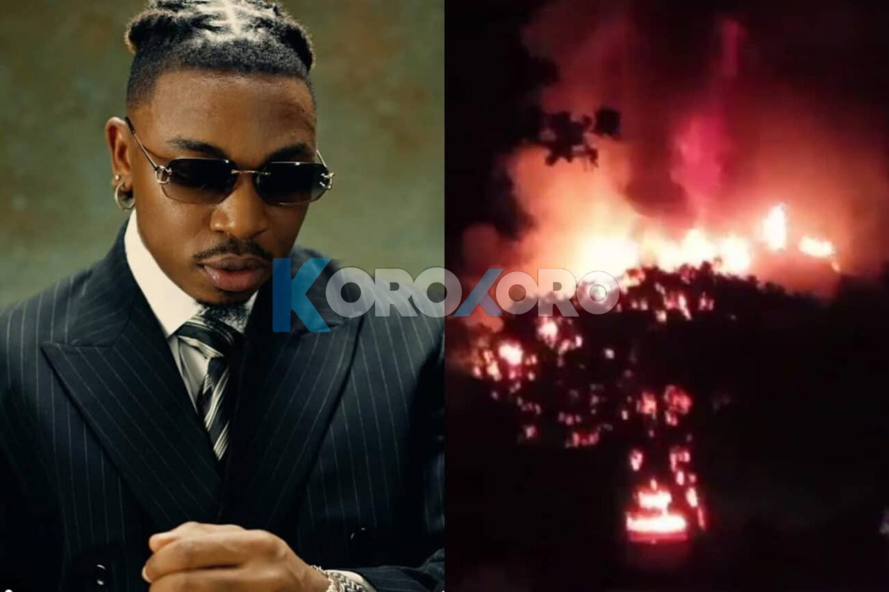SHOCKING: Mayorkun Escapes Death as Midnight Fire Engulfs Lagos Mansion — What Really Happened