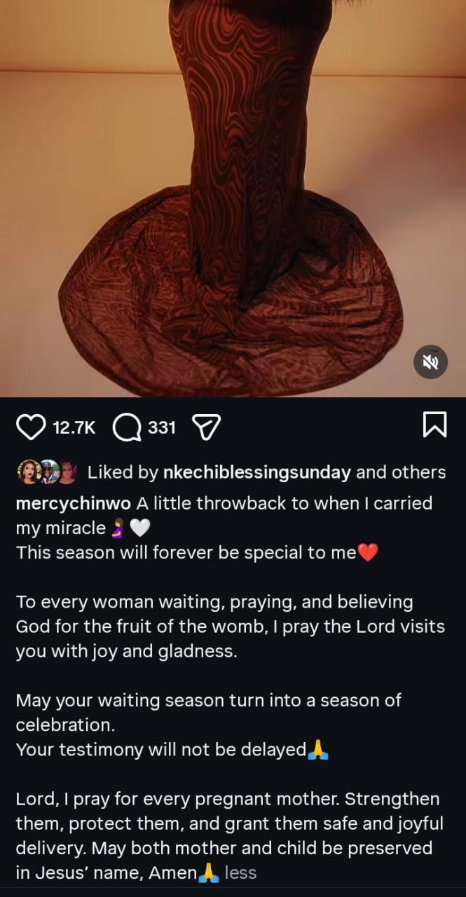 “This Season Will Forever Be Special” – Mercy Chinwo Shares Throwback Maternity Video, Prays for Expectant Mothers