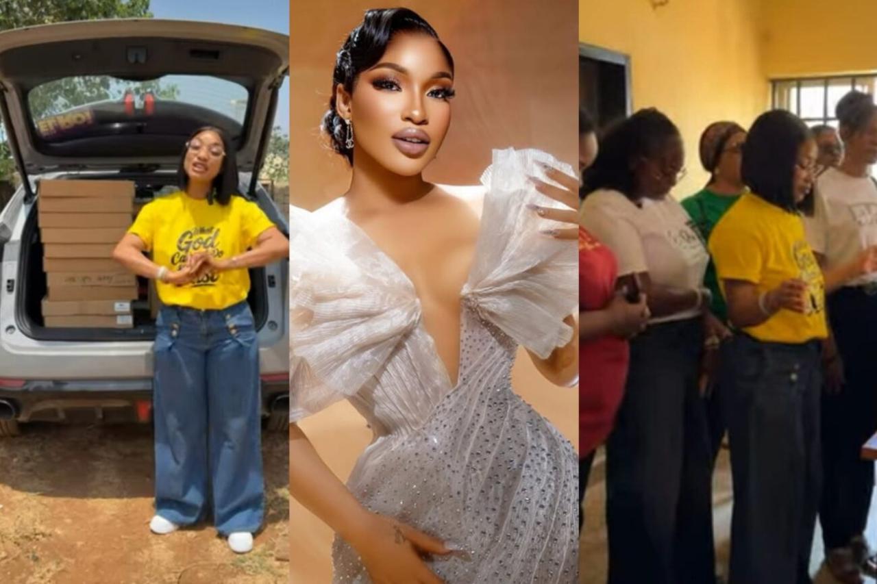 Tonto Dikeh Returns to School After Viral Deliverance, Donates Laptops Despite N200m Lawsuit