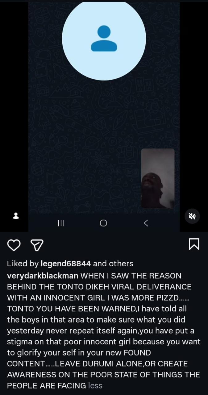 “I Have Warned the Boys in That Area” – Very Dark Man Issues Stern Warning to Tonto Dikeh Over Controversial Deliverance