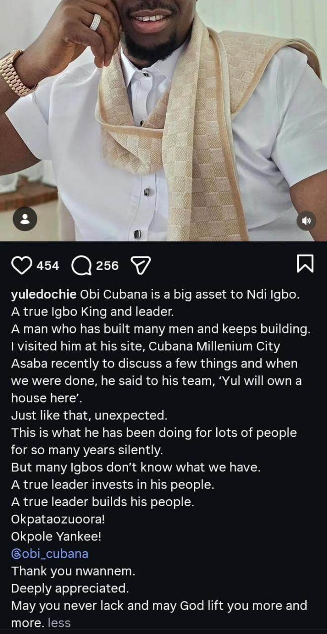 ‘You’ll Own a House Here!’ Yul Edochie Reveals Obi Cubana’s Shock Promise — Fans React