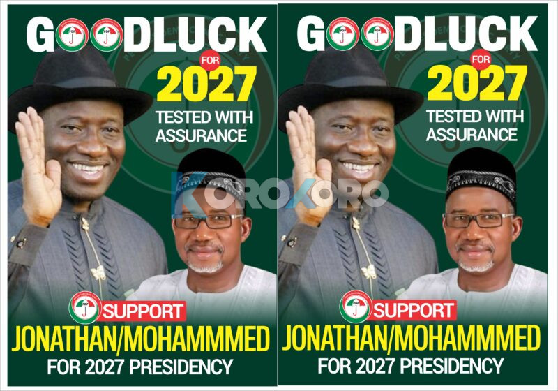 Jonathan/Bala Mohammed campaign posters flood internet ahead 2027