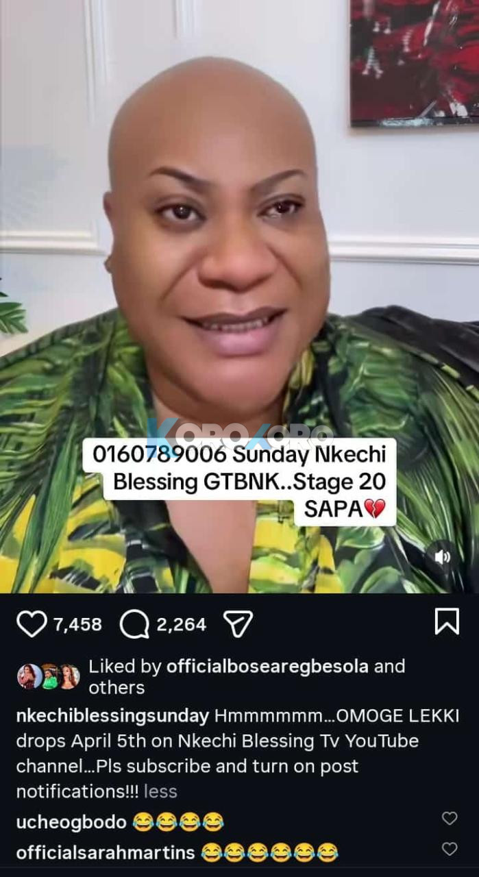 Nkechi Blessing Hits “Stage 20 Sapa,” Seeks Donations (Video)