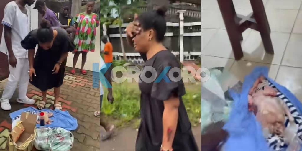 Woman caught faking miscarriage by placing chicken in box as deceased baby (VIDEO)